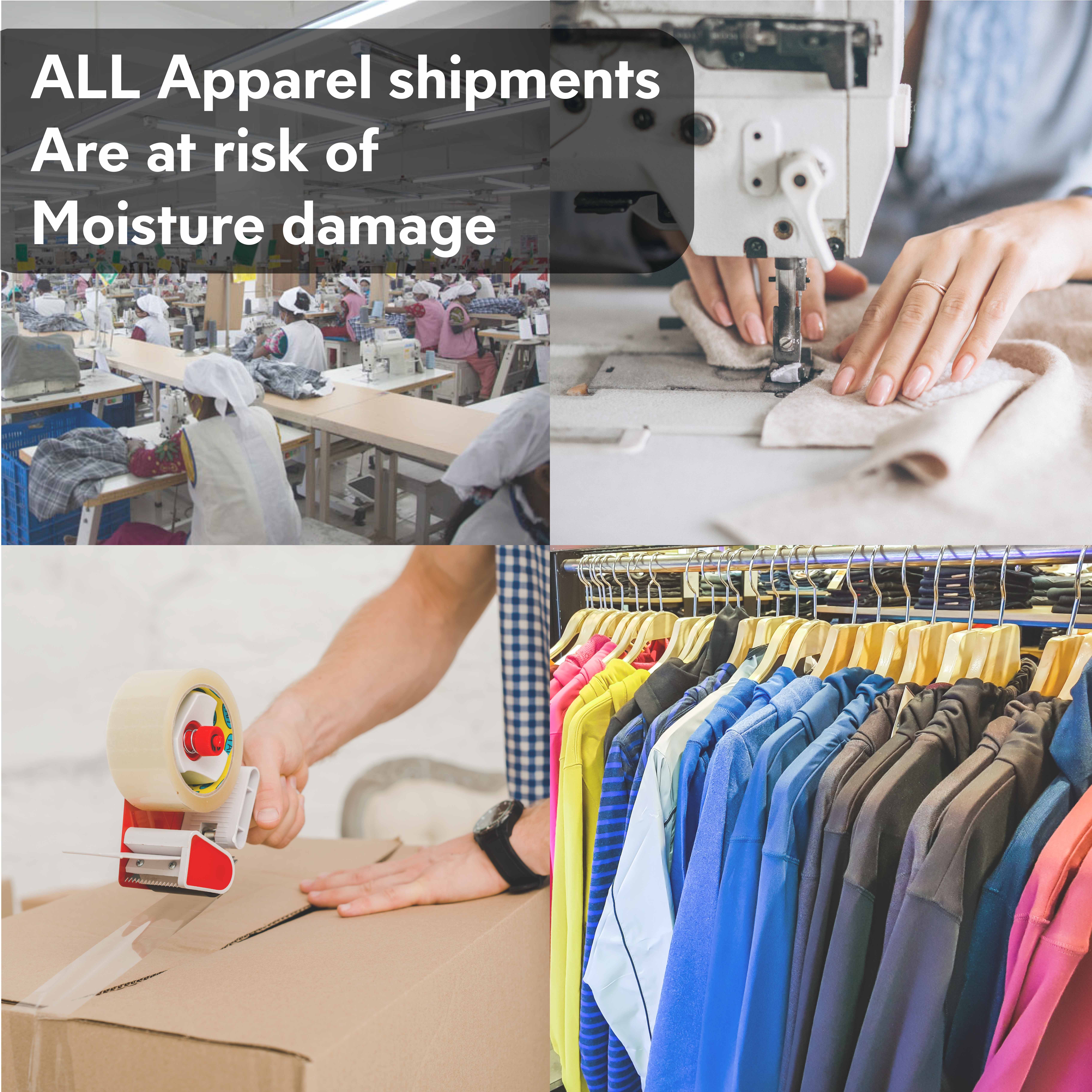 #ALL Apparel shipments are at risk of moisture damage